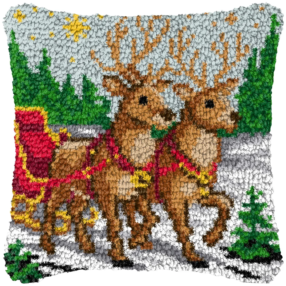 Kit ganchillo almohada animales bordado con botones Smyrna – Manualidades - imagen 3