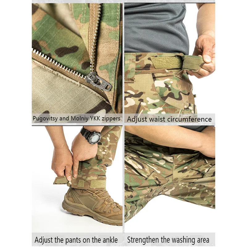 VOTAGOO Pantalones tácticos cargo Ripstop con muchos bolsillos - imagen 4