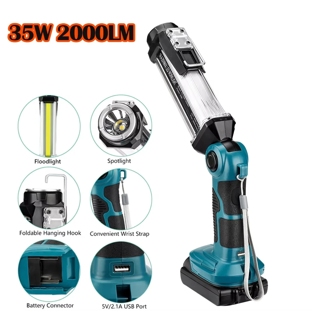 Luz LED de trabajo portátil para Makita