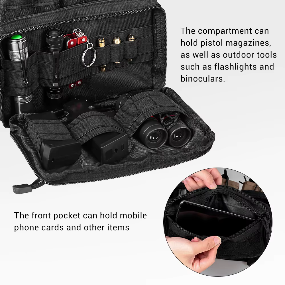 Bolsa MOLLE triple para revistas 5,56/7,62mm con tapa abierta