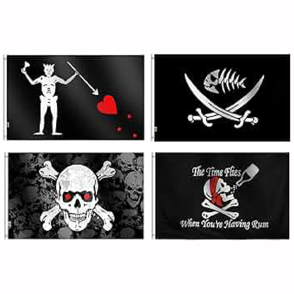 Bandera Jolly Roger calavera y huesos cruzados – FLAGLINK - imagen 2