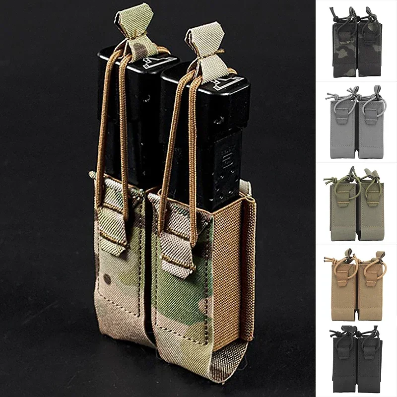 Portacargador doble MOLLE 9mm – funda táctica para chaleco - imagen 3