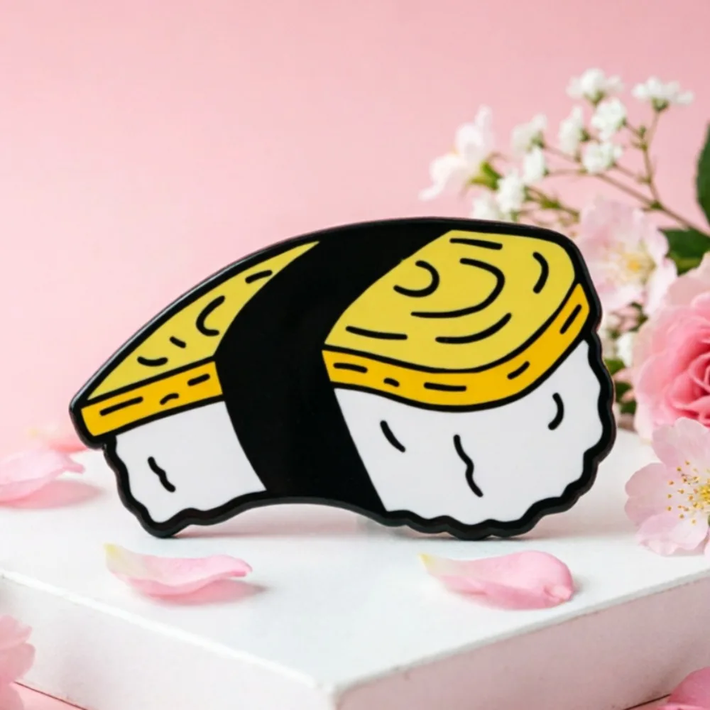 Pin esmaltado sushi japonés – chapa decorativa reverso para bolsos y sombreros - imagen 5