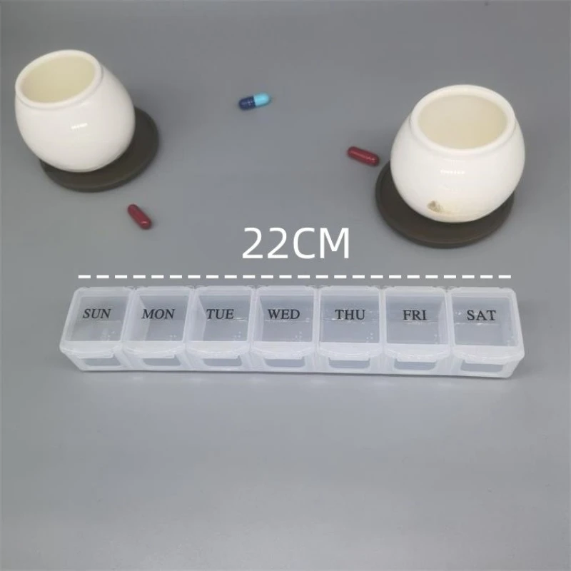 Pastillero semanal con cierre hermético multicromo, caja de pastillas - imagen 3