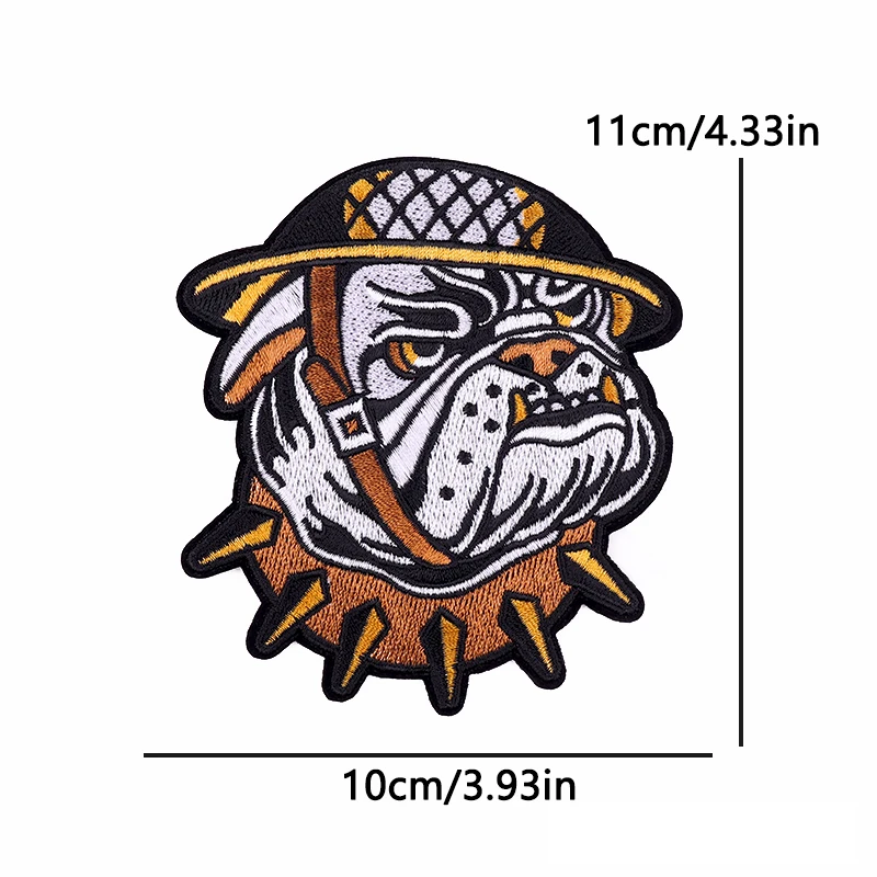 Parche termoadhesivo calavera gótica punk para moto, bordado sol-luna