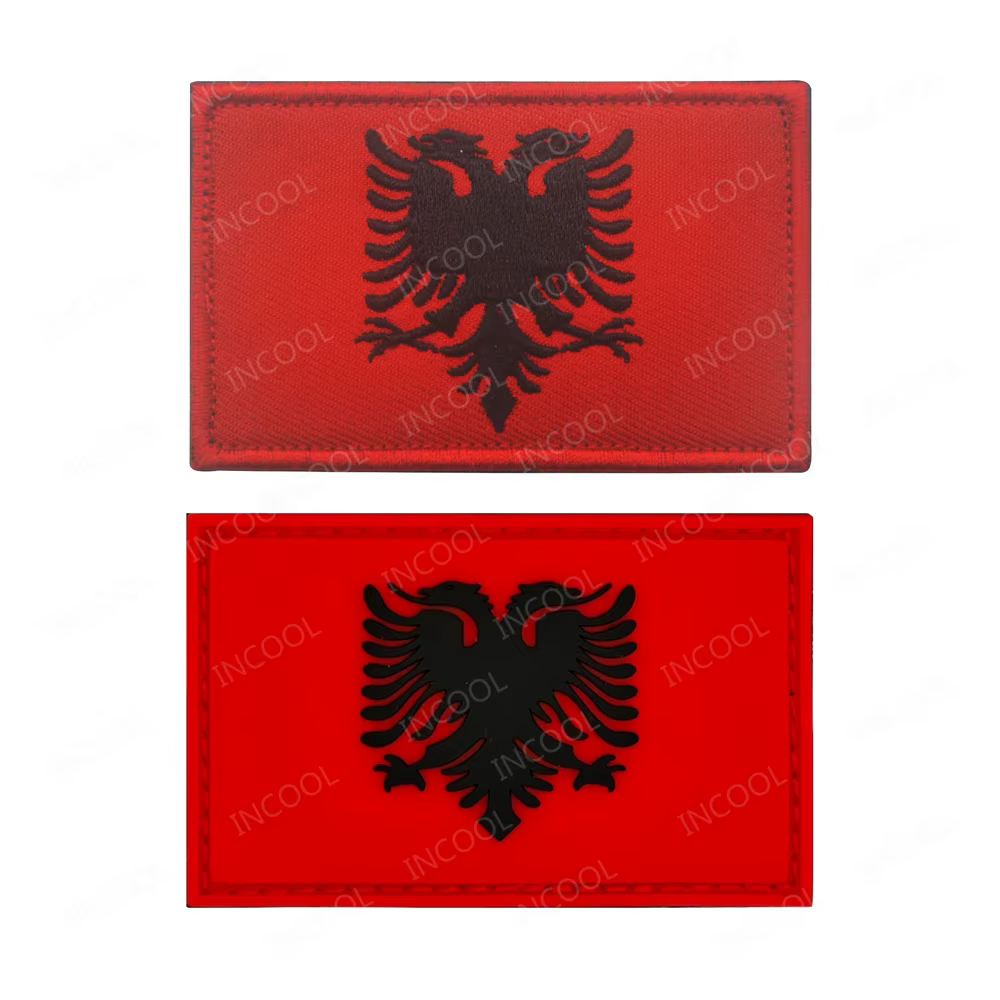 Parche Albania aplicación en mochila