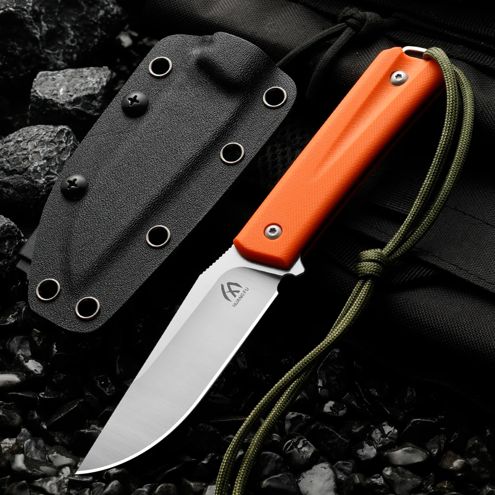 Cuchillo fijo táctico con mango G10 y funda para al aire libre - imagen 3