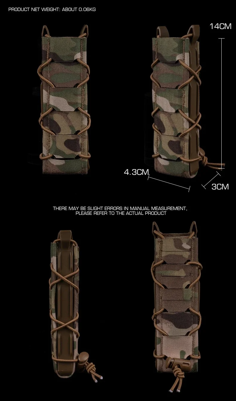 Pouch MOLLE largo para cinturón o portaplacas