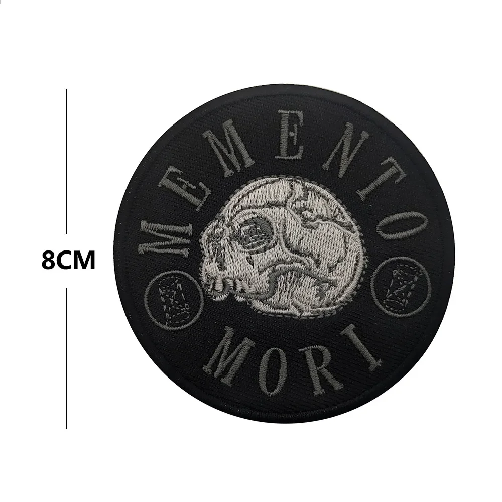 Parche táctico Memento Mori con velcro hook y loop para mochila - imagen 5