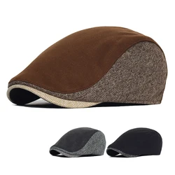 Gorra de invierno vintage espiga a rayas estilo newsboy ajustable