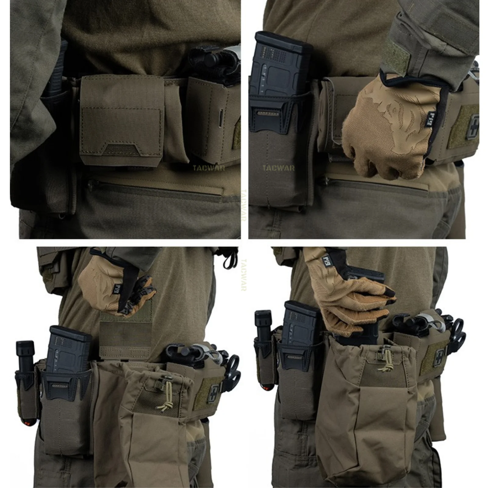 Bolsa de descarga táctica MOLLE plegable para cinturón - imagen 5