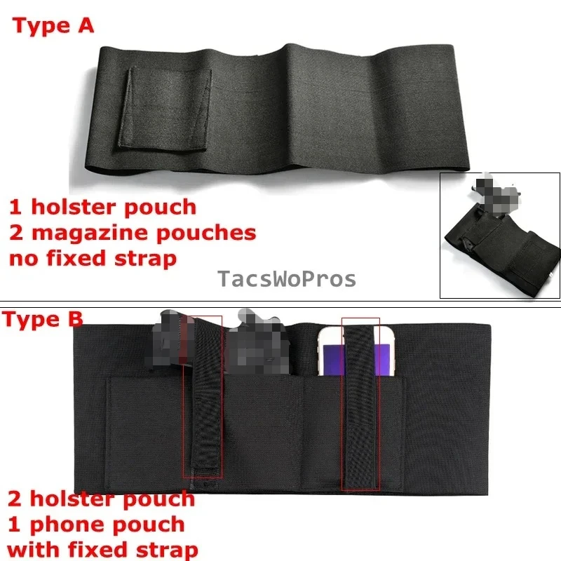 Cinturón porta pistola funda holster elástica ancha outdoor - imagen 4