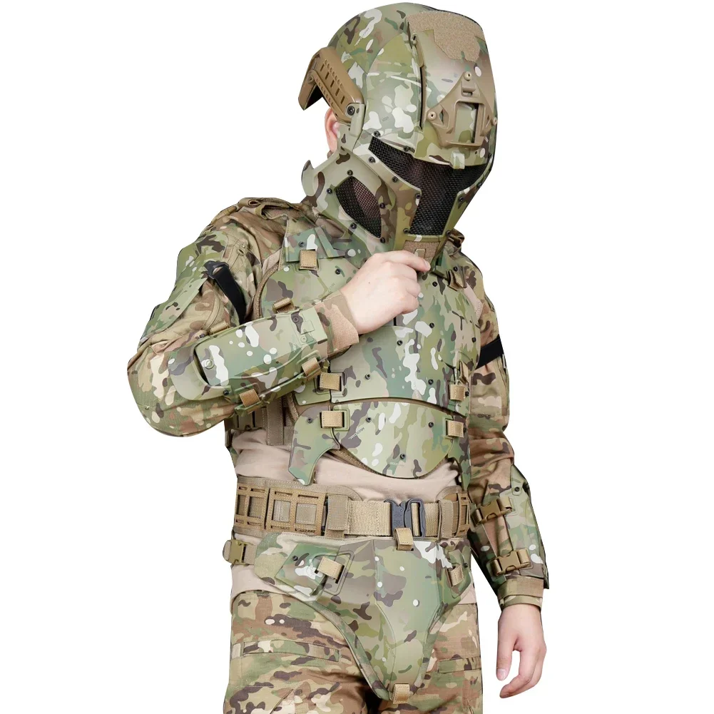 Chaleco táctico paintball protecciones extraíbles codera peto - imagen 4