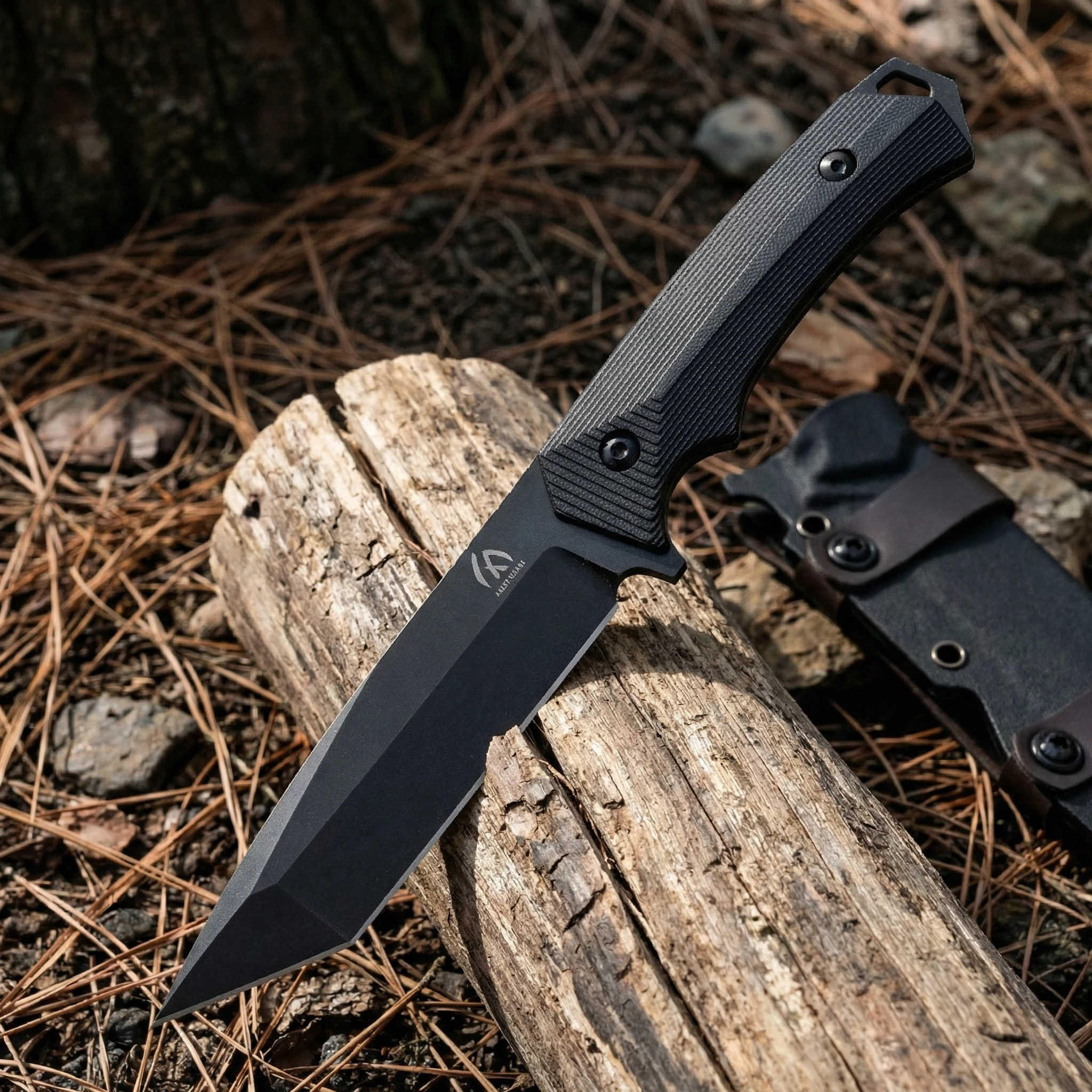 Cuchillo de hoja fija G10 con funda táctica para uso diario exterior - imagen 4