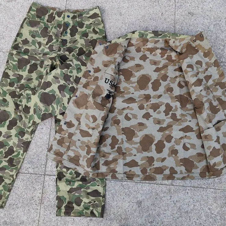 USMC HBT uniforme camuflaje Pacífico doble cara chaqueta y pantalón