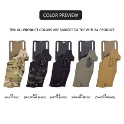 Funda táctica MOLLE para Glock 17 con adaptador QLS y correa