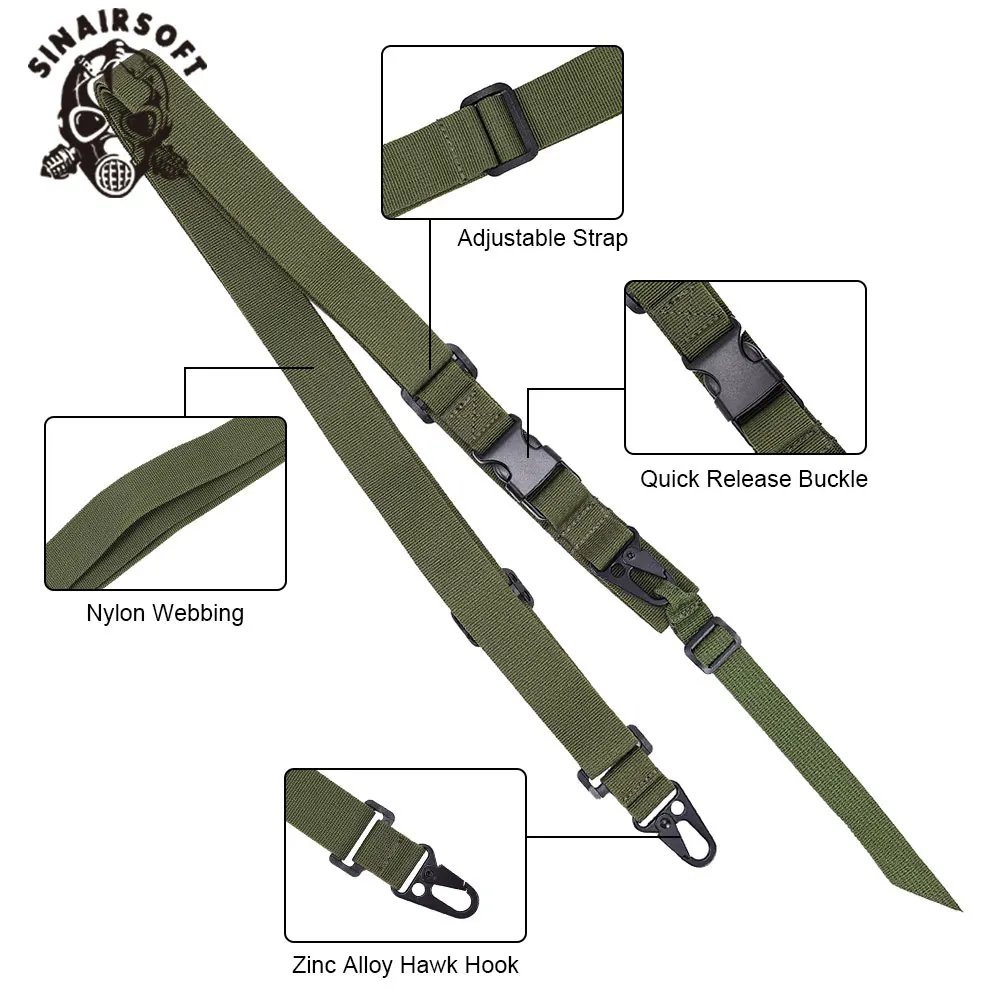 Correa verde oliva para rifles de airsoft