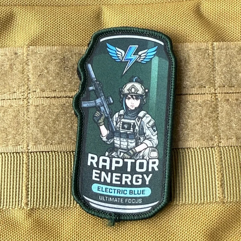 Parche táctico con velcro chica anime energética moral soldado