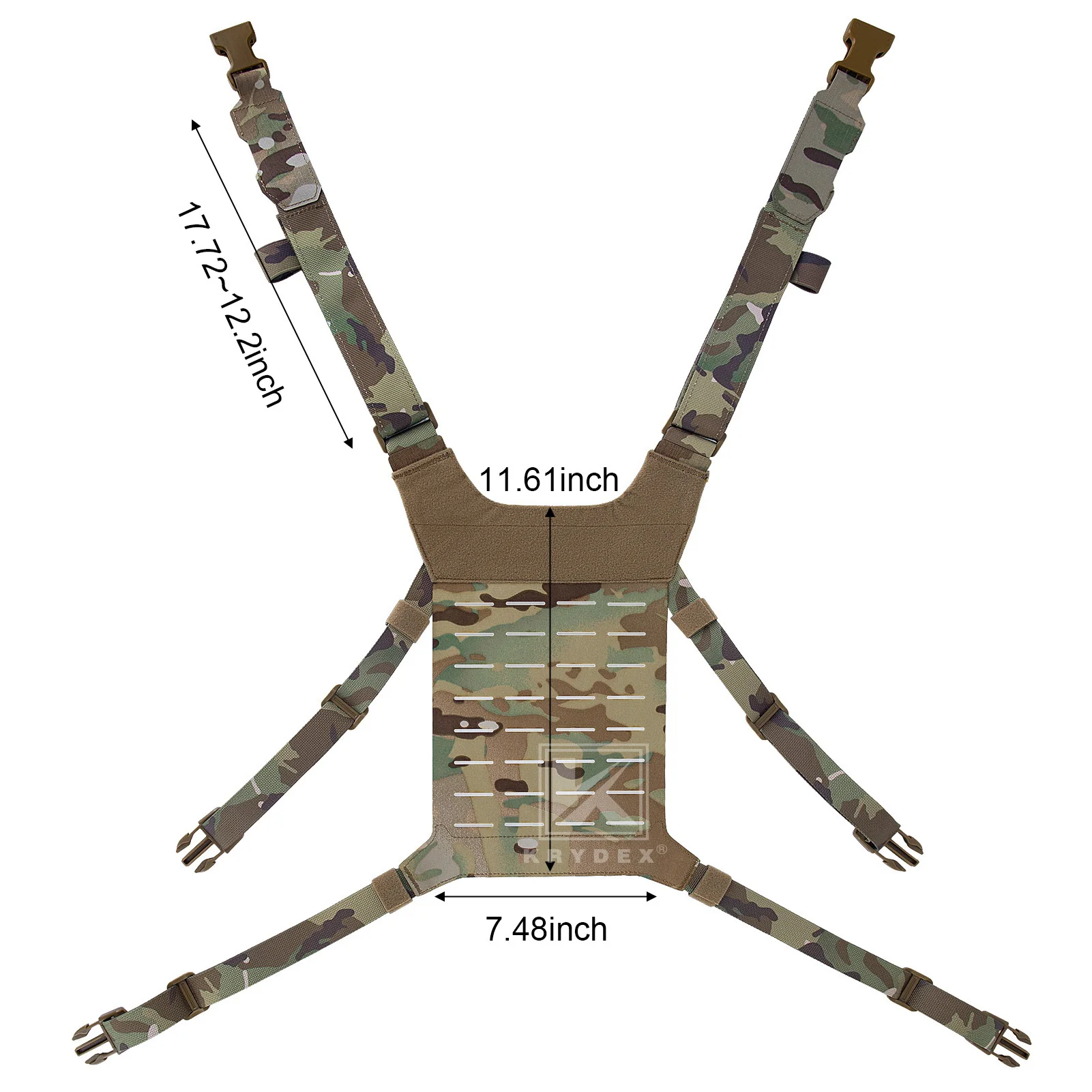 KRYDEX Panel Táctico MOLLE para Pecho y Hombro de Carga Airsoft - imagen 2
