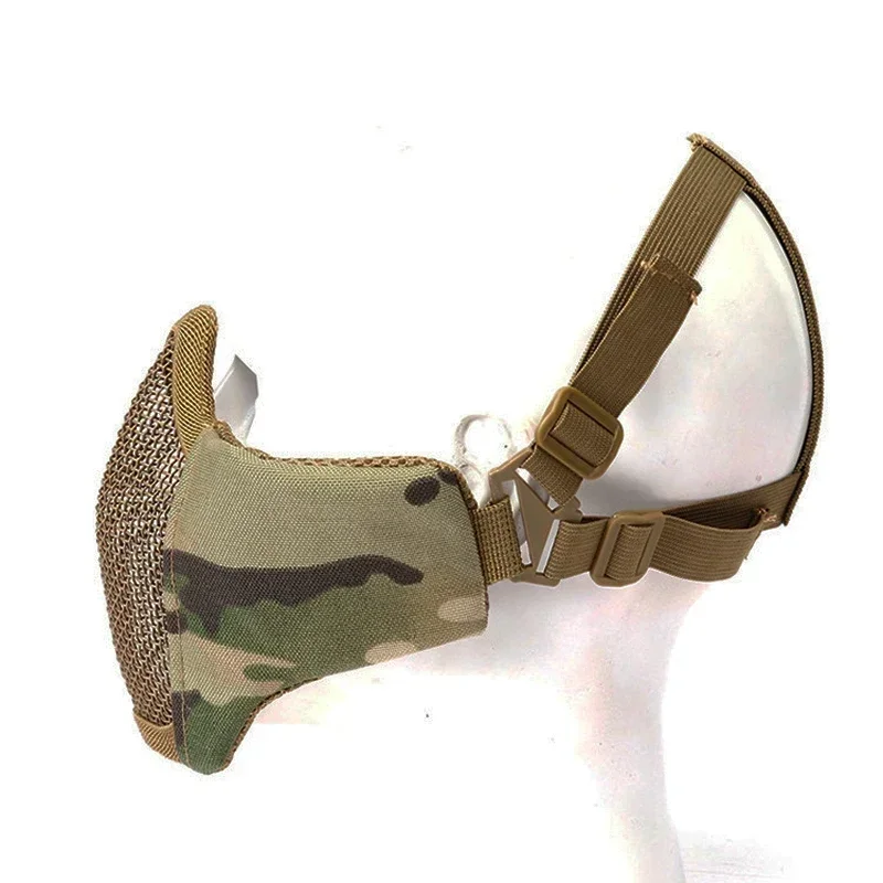 Máscara táctica pliable media cara – Nylon resistente Airsoft y paintball - imagen 3