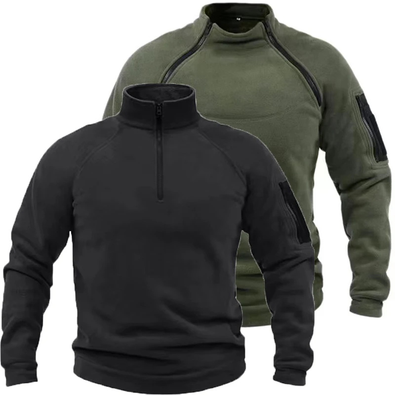 Sudadera táctica cortaviento cuello simulado militar para hombre - imagen 3
