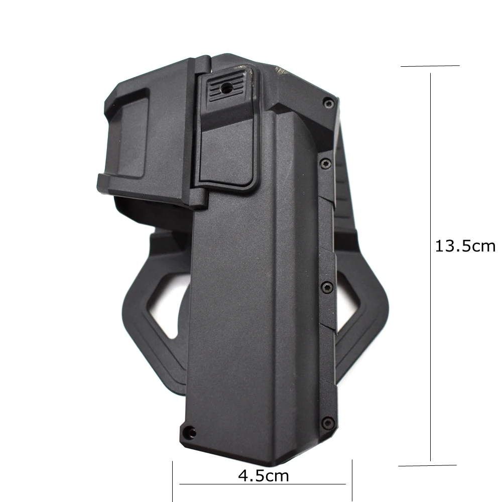 Funda táctica Glock 17 con linterna y láser para cinturón derecho - imagen 3
