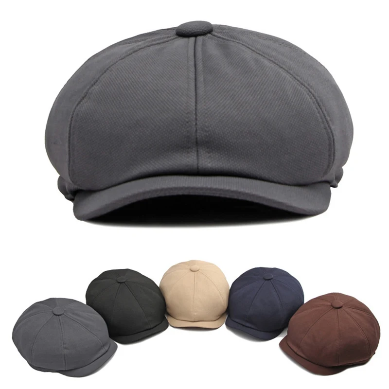 Gorra octogonal Newsboy retro con visera plana unisex - imagen 2