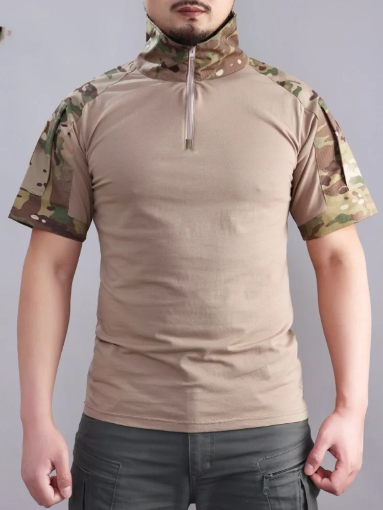 Camisa táctica manga corta camuflaje cuadros ripstop verano outdoor - imagen 2