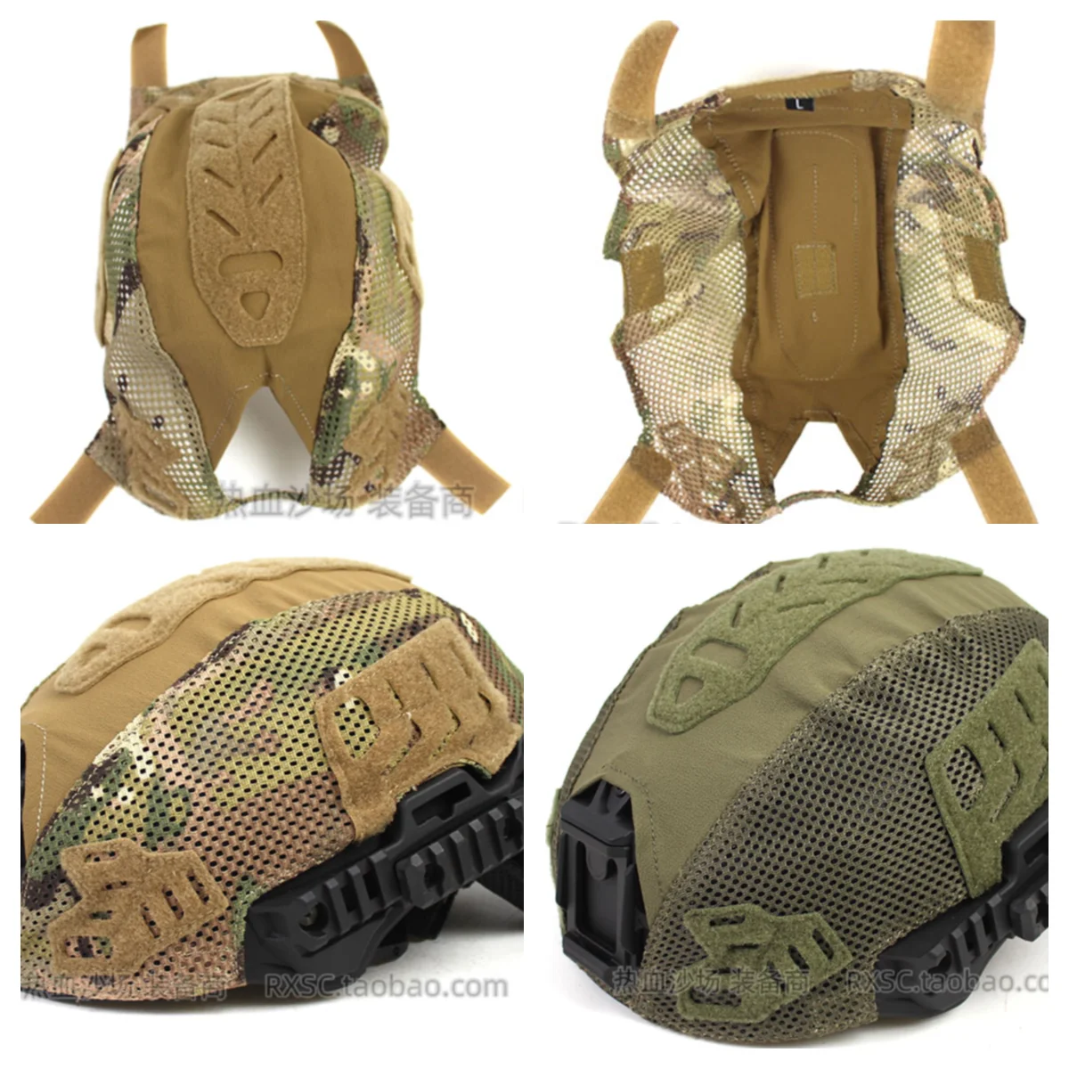 Cubierta camuflaje táctica para casco Wendy – Protectora de tela - imagen 3