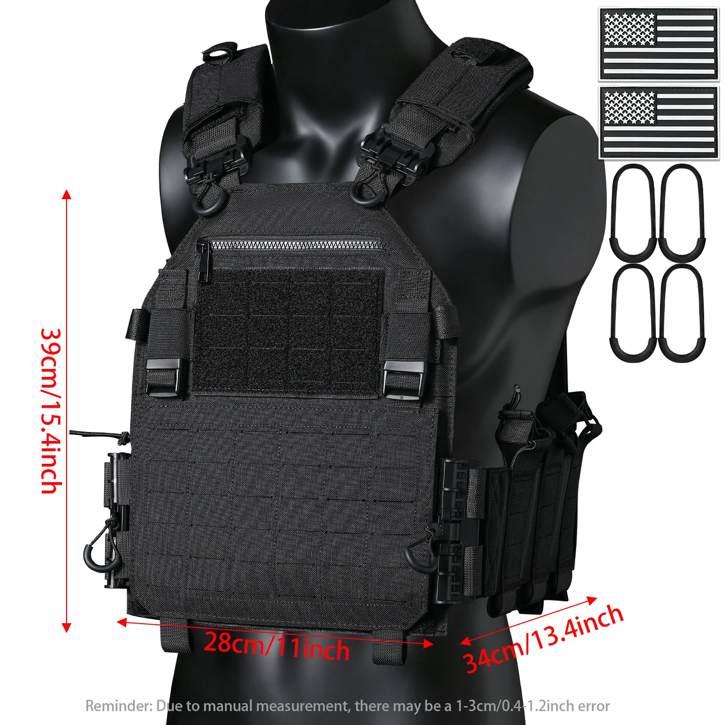 Chaleco táctico de caza MOLLE ajustable con corte láser - imagen 4