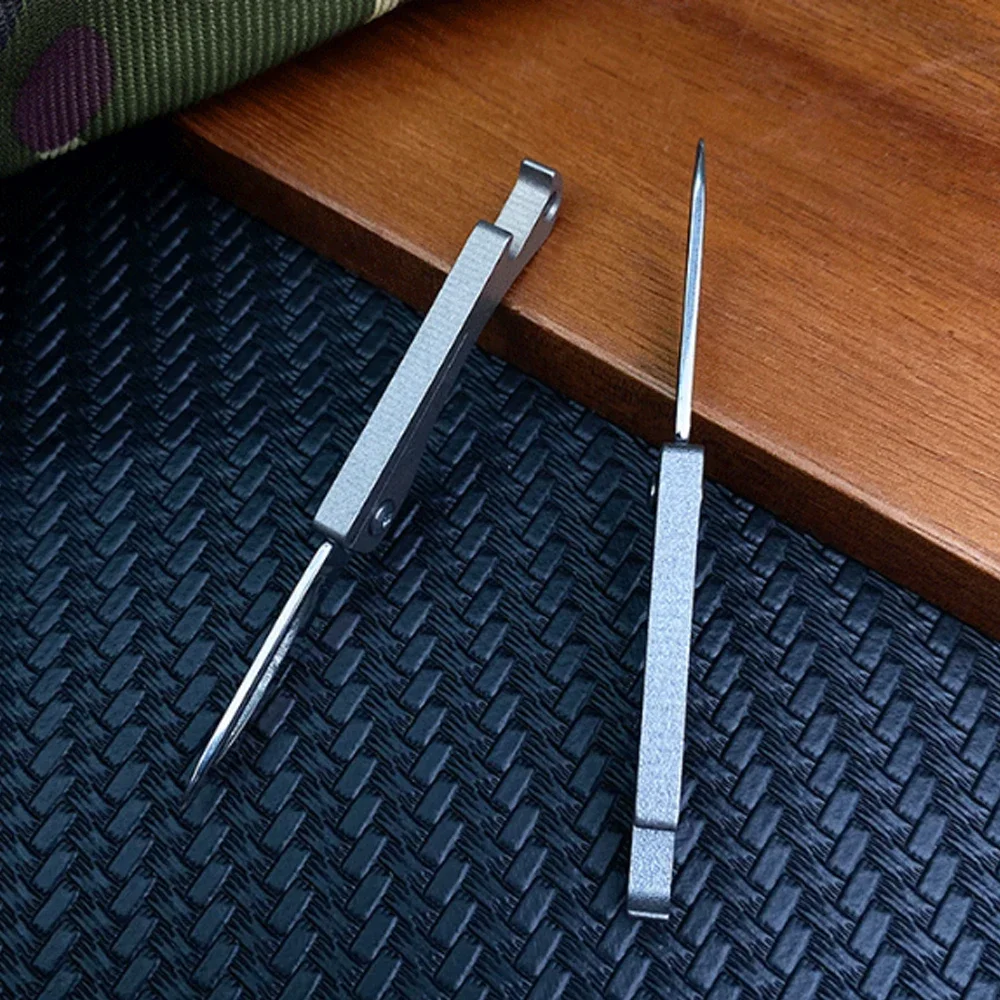 TC4 mini cuchillo plegable EDC en aleación de titanio – llavero - imagen 2