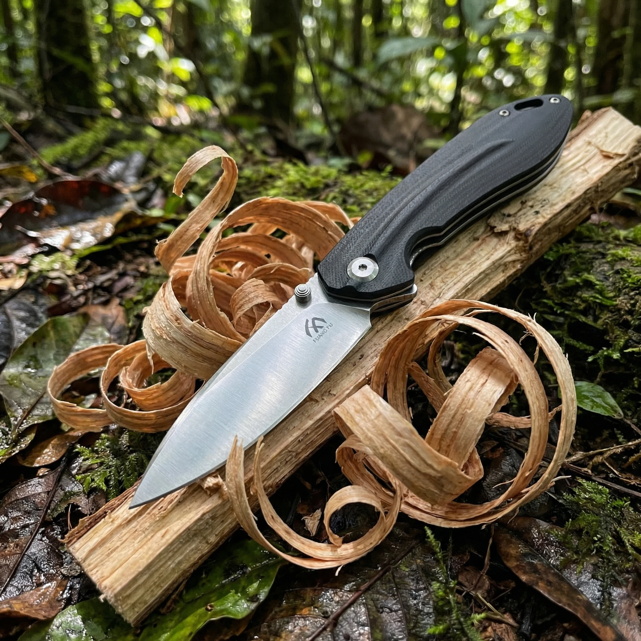 Cuchillo plegable de acero para exteriores, acampada y emergencia - imagen 3
