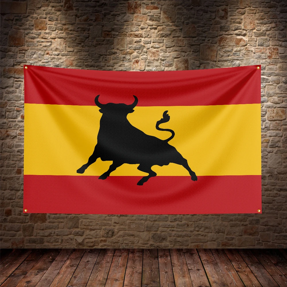 Bandera de España diseño toro para decoración interior exterior - imagen 5