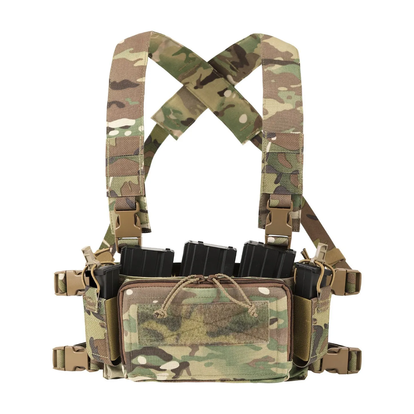 Chaleco táctico con bolsillo abdominal y talla ajustable unisex