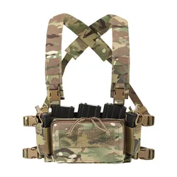 Chaleco táctico con bolsillo abdominal y talla ajustable unisex