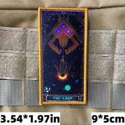 Parche táctico moral estampado cartas tarot con gancho y bucle