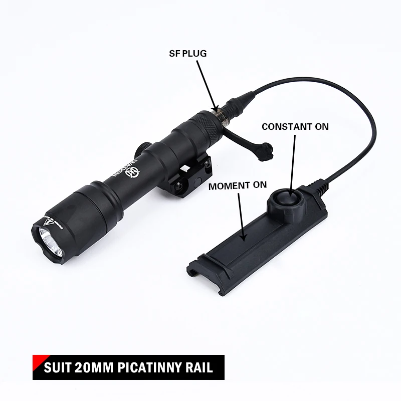WADSN M600 linterna táctica metálica con interruptor de doble función - imagen 3