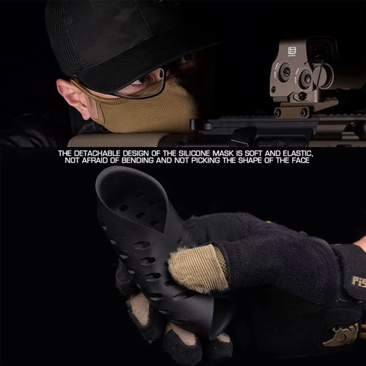 Máscara Táctica Airsoft Transpirable con Orejas Libres - imagen 5