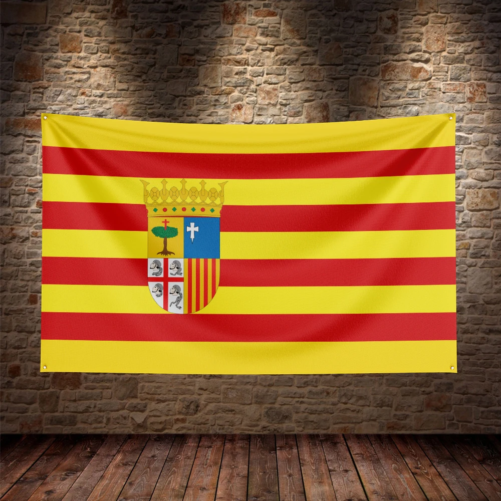 Bandera España Aragón para decoración de pared y eventos - imagen 5