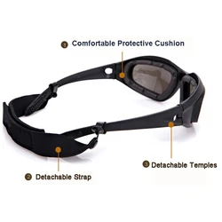 Gafas tácticas polarizadas con lentes intercambiables para tiro