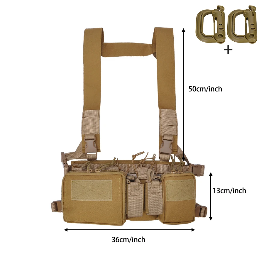 Bolsa táctica de pecho con arnés extensible para caza y entrenamiento - imagen 3