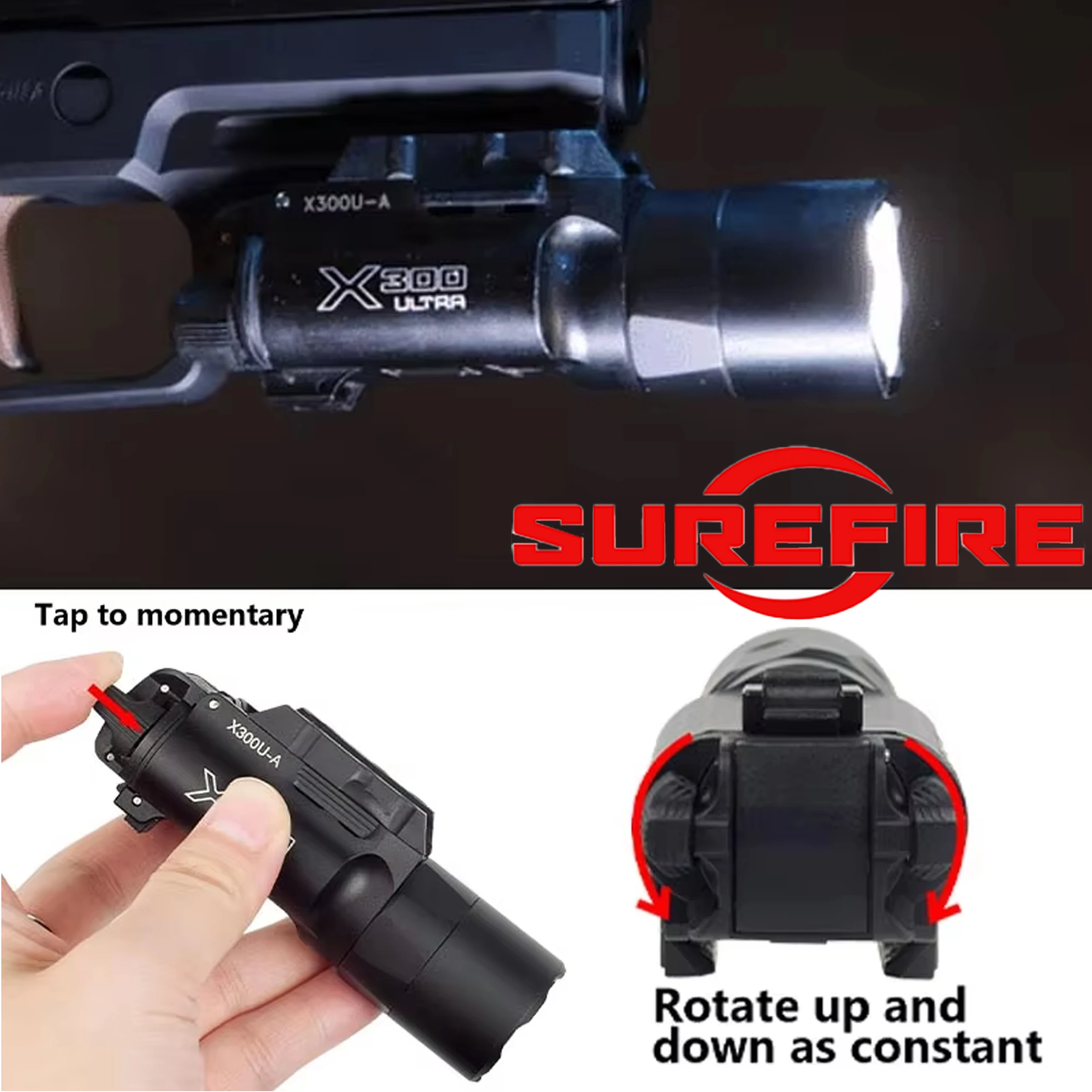 Linterna táctica SureFire XC1 para arma estroboscópica Picatinny - imagen 4