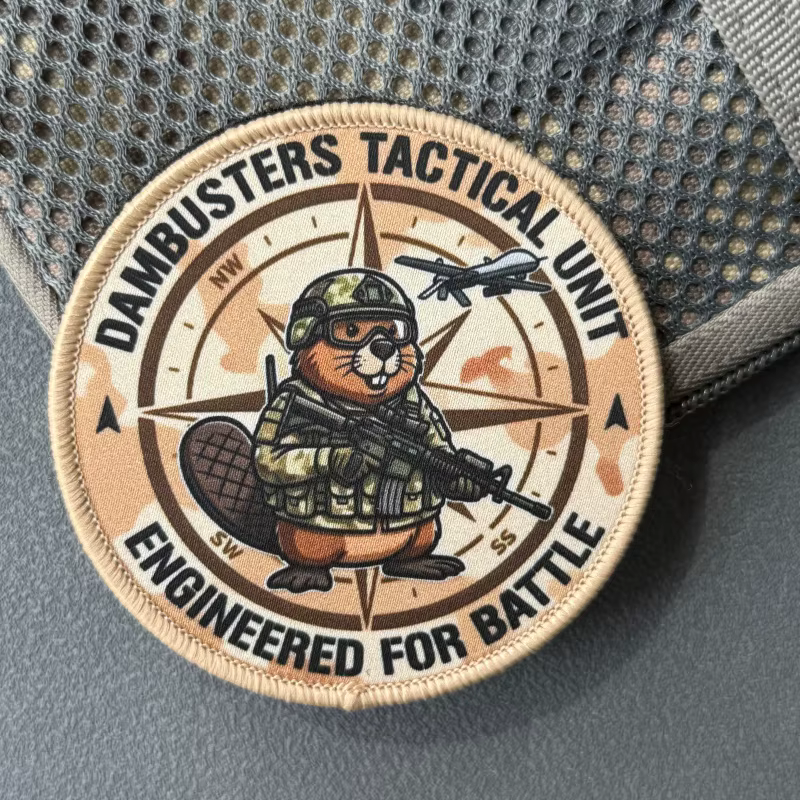Parche táctico Sea Beaver Dambusters impreso con velcro para mochila - imagen 4