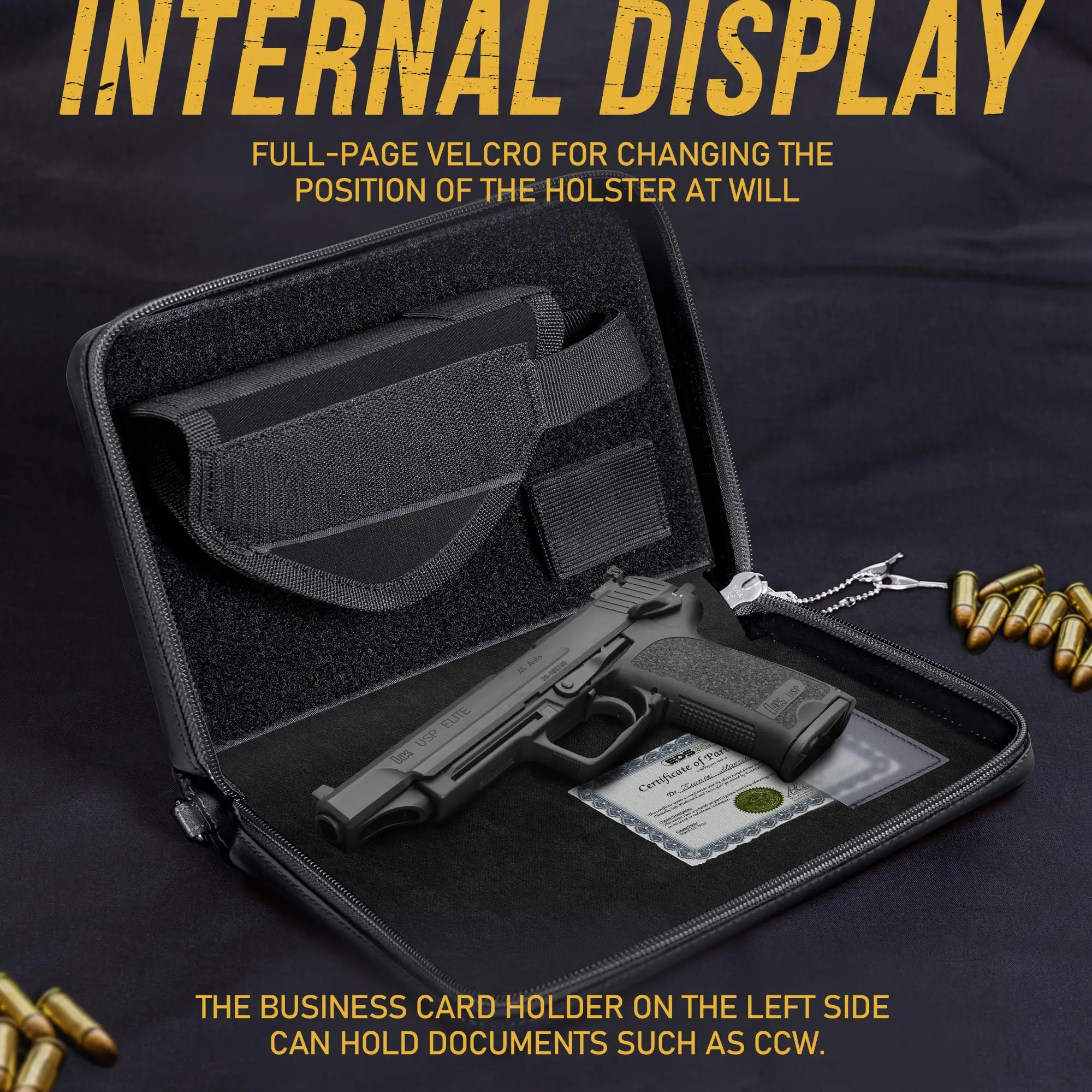 Estuche rígido pistola con cierre – funda oculta transporte - imagen 4