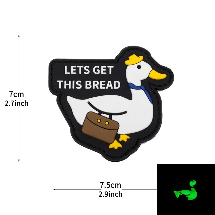BEEAD Parche moral táctico ganso PVC Velcro para mochila militar