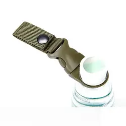 Porta botella con clip de hebilla y correa de cincha para camping