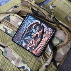 Parche táctico Arcángel Miguel - insignia moral militar con gancho