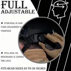 Casco táctico Fast Bump con auriculares y cámara integrada