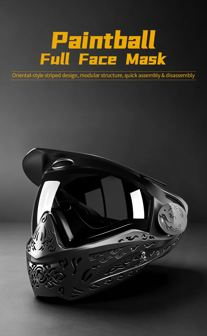 Máscara facial completa para paintball y airsoft
