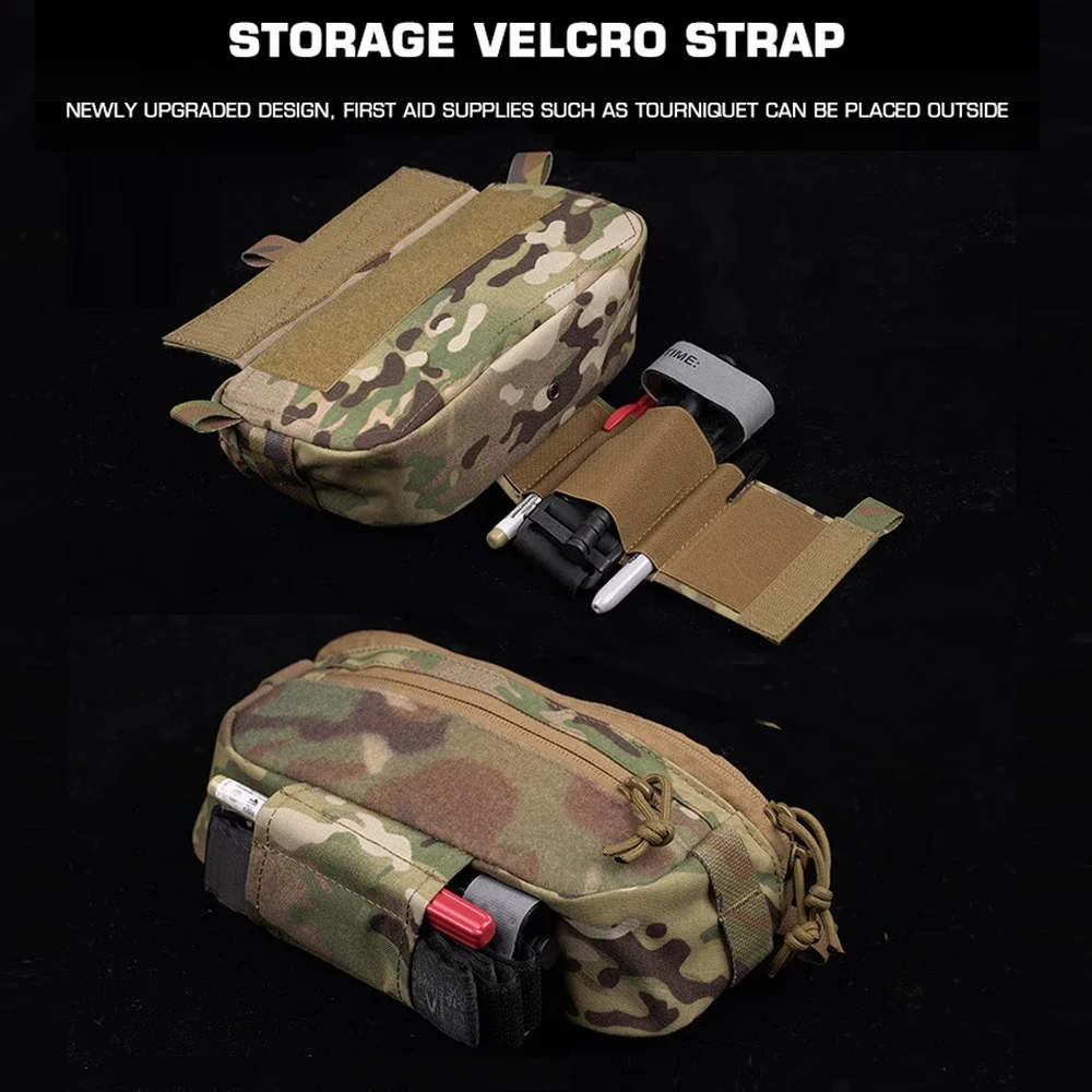 Bolsa táctica de pecho MOLLE para portaplacas caza y airsoft - imagen 3
